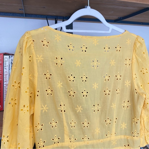 NWT For Love and Lemons - Yellow Spring Eyelet Swing dress - Medium - Picture 7 of 10
